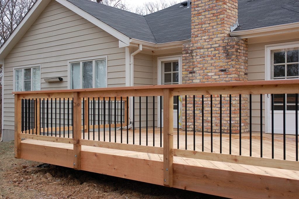 New Deck Cedar Railings Grain Valley