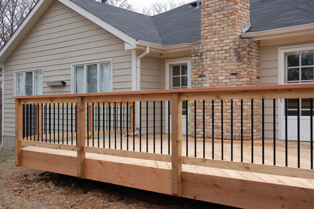 New Deck Cedar Railings Grain Valley